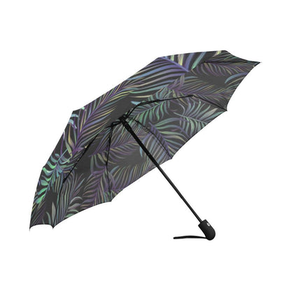 Tropical Palm Leaves Pattern Brightness Automatic Foldable Umbrella