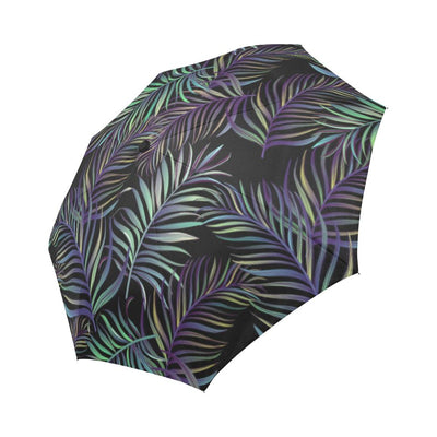 Tropical Palm Leaves Pattern Brightness Automatic Foldable Umbrella