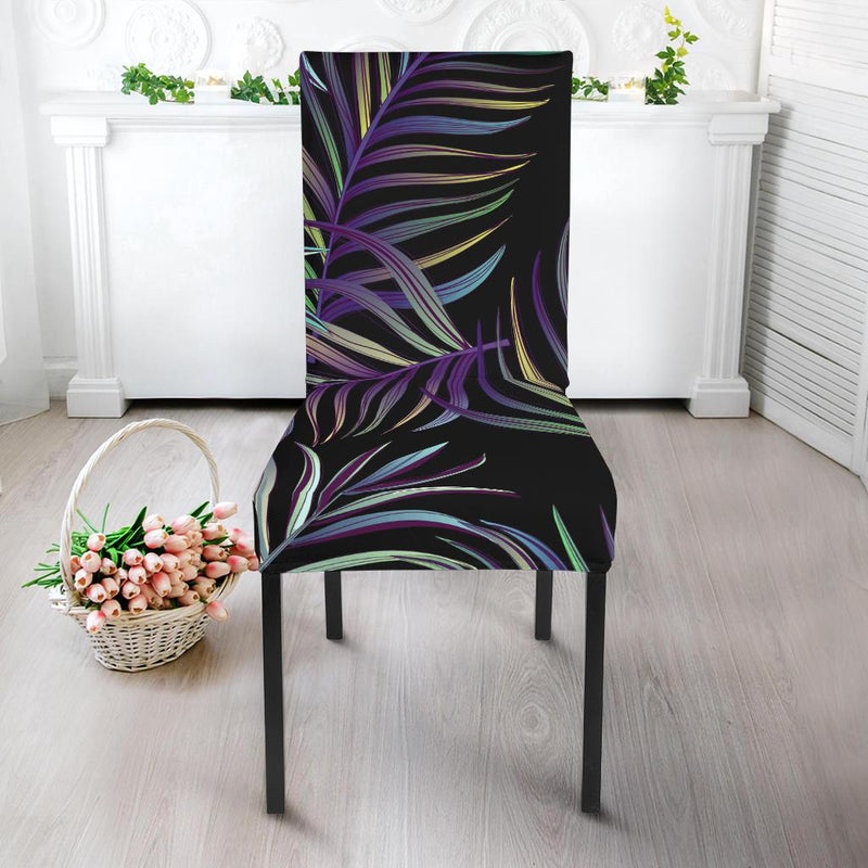 Tropical Palm Leaves Pattern Brightness Dining Chair Slipcover-JORJUNE.COM