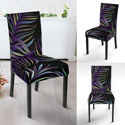 Tropical Palm Leaves Pattern Brightness Dining Chair Slipcover-JORJUNE.COM