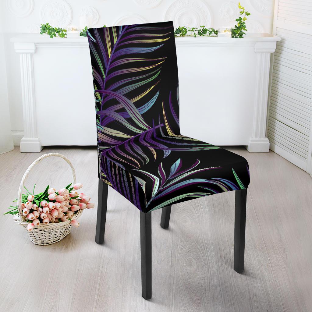 Tropical Palm Leaves Pattern Brightness Dining Chair Slipcover-JORJUNE.COM