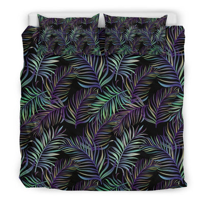 Tropical Palm Leaves Pattern Brightness Duvet Cover Bedding Set