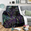 Tropical Palm Leaves Pattern Brightness Fleece Blanket