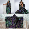 Tropical Palm Leaves Pattern Brightness Hooded Blanket-JORJUNE.COM