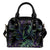 Tropical Palm Leaves Pattern Brightness Leather Shoulder Handbag