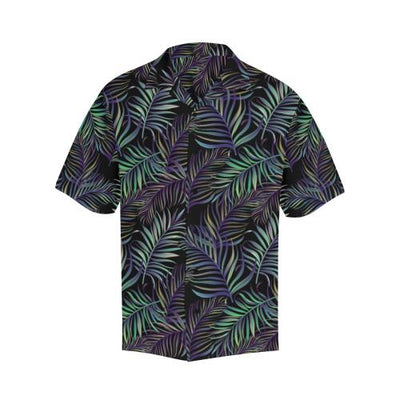 Tropical Palm Leaves Pattern Brightness Men Hawaiian Shirt