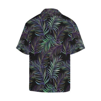 Tropical Palm Leaves Pattern Brightness Men Hawaiian Shirt