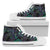 Tropical Palm Leaves Pattern Brightness Men High Top Canvas Shoes