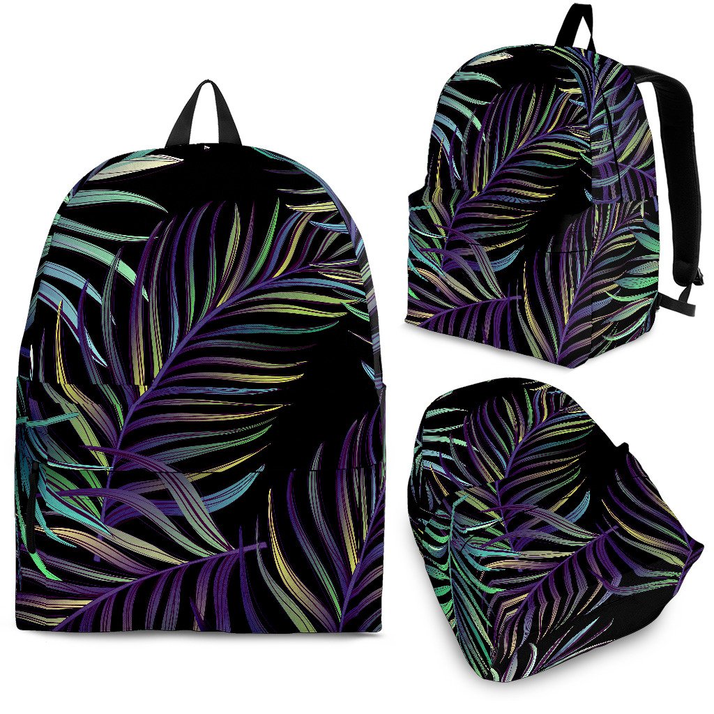 Tropical Palm Leaves Pattern Brightness Premium Backpack