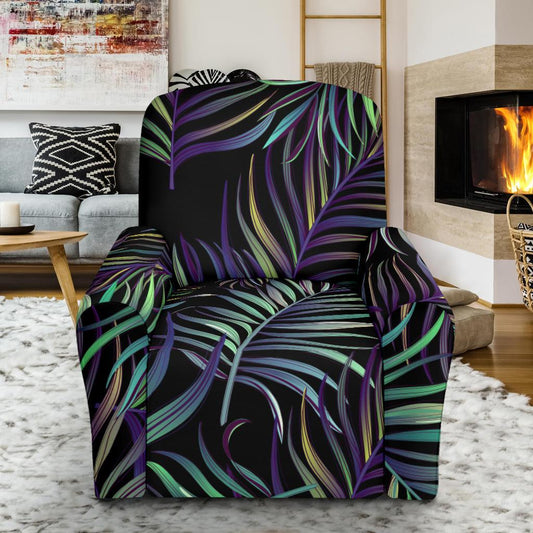 Tropical Palm Leaves Pattern Brightness Recliner Slipcover-JORJUNE.COM