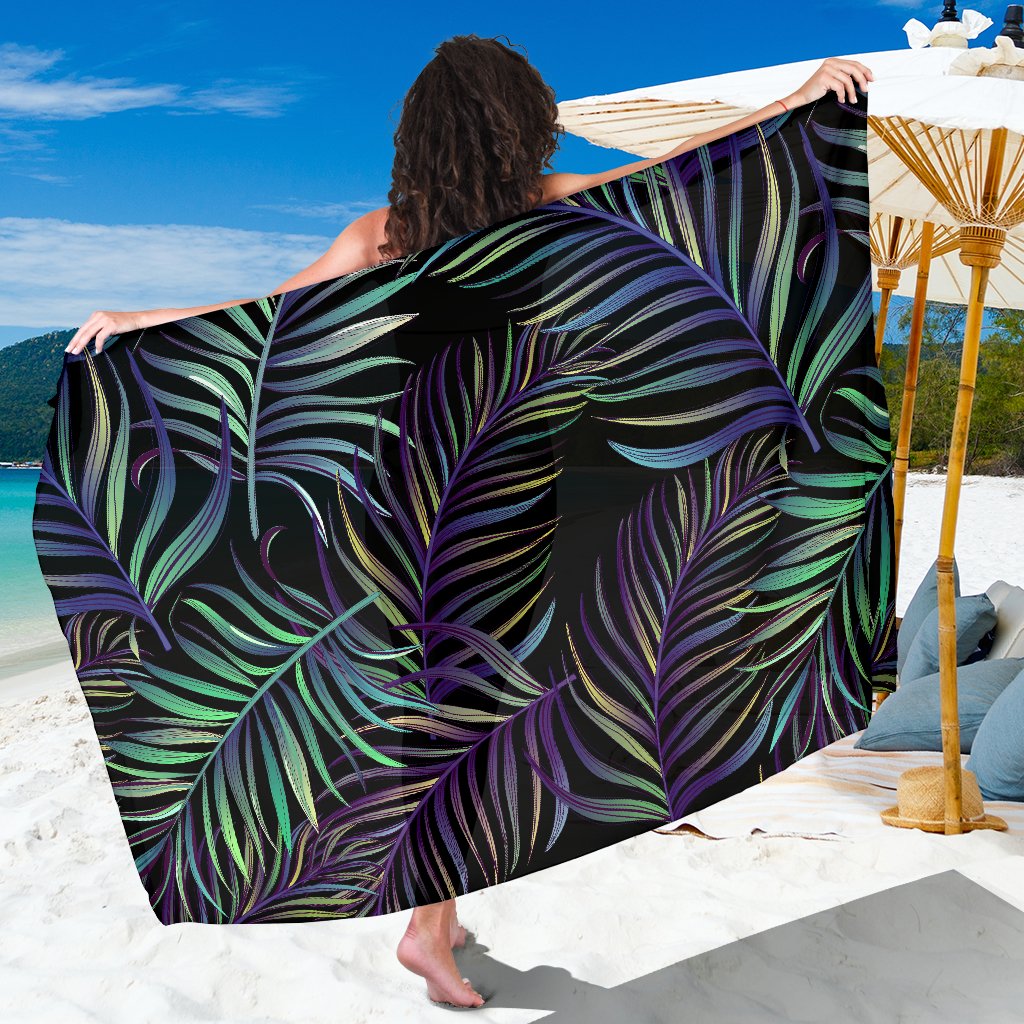 Tropical Palm Leaves Pattern Brightness Sarong Pareo Wrap