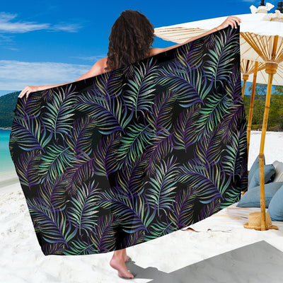 Tropical Palm Leaves Pattern Brightness Beach Sarong Pareo Wrap