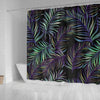 Tropical Palm Leaves Pattern Brightness Shower Curtain