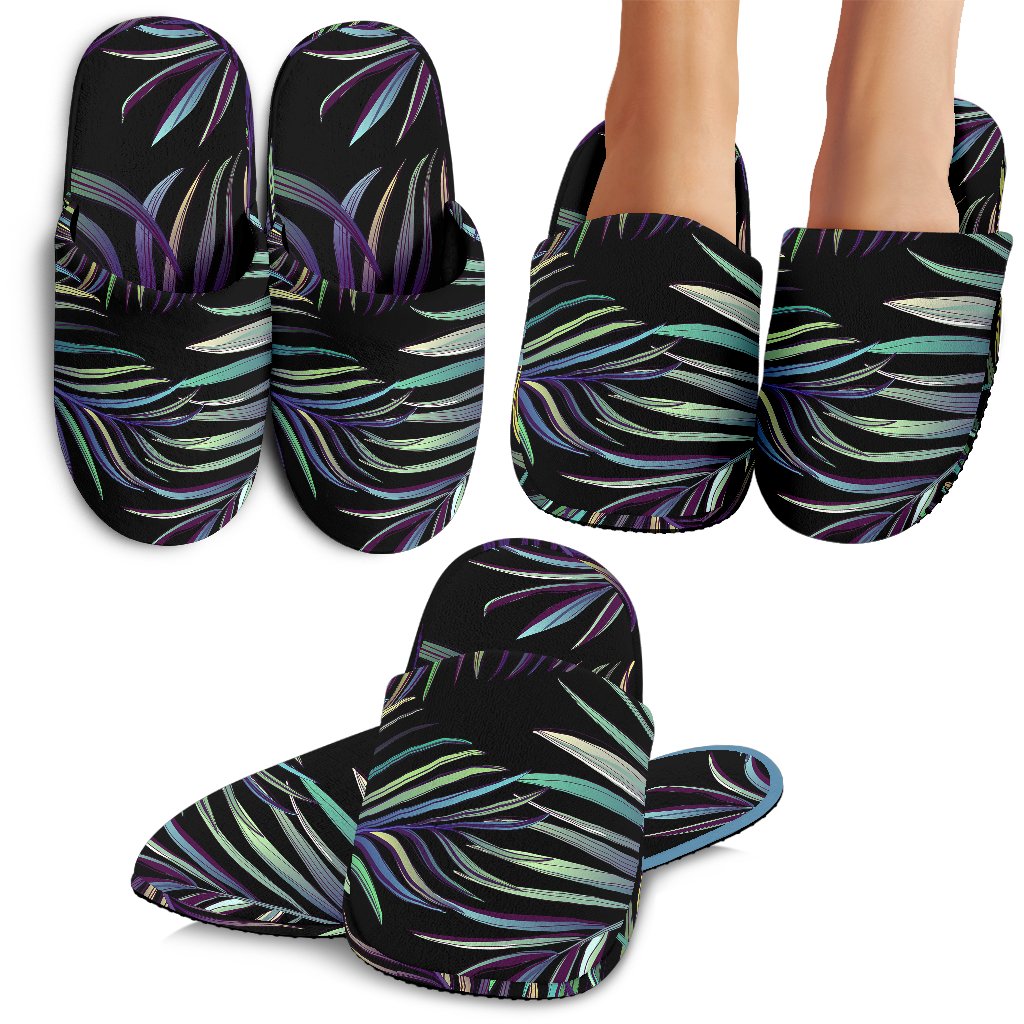 Tropical Palm Leaves Pattern Brightness Slippers