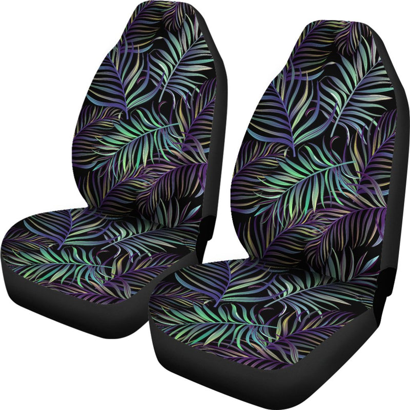 Tropical Palm Leaves Pattern Brightness Universal Fit Car Seat Covers