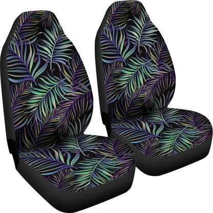 Tropical Palm Leaves Pattern Brightness Universal Fit Car Seat Covers