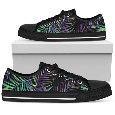 Tropical Palm Leaves Pattern Brightness Women Low Top Shoes