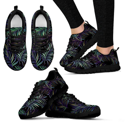 Tropical Palm Leaves Pattern Brightness Women Sneakers