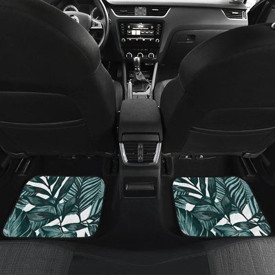 Tropical Palm Leaves Pattern Front and Back Car Floor Mats