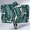 Tropical Palm Leaves Pattern Hooded Blanket-JORJUNE.COM