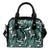 Tropical Palm Leaves Pattern Leather Shoulder Handbag