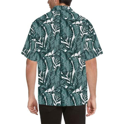 Tropical Palm Leaves Pattern Men Hawaiian Shirt