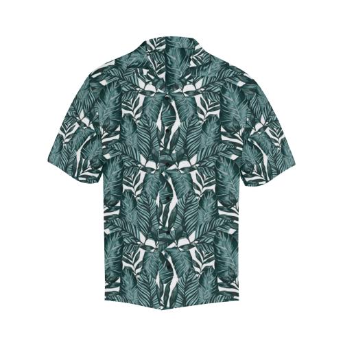 Tropical Palm Leaves Pattern Men Hawaiian Shirt