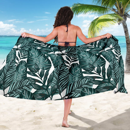 Tropical Palm Leaves Pattern Beach Sarong Pareo Wrap