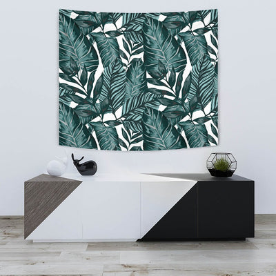 Tropical Palm Leaves Pattern Wall Tapestry