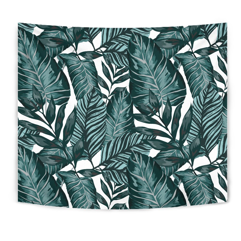 Tropical Palm Leaves Pattern Wall Tapestry