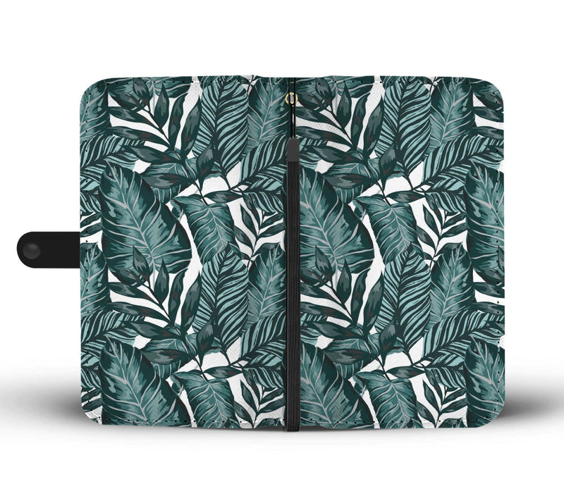 Tropical Palm Leaves Pattern Wallet Phone Case