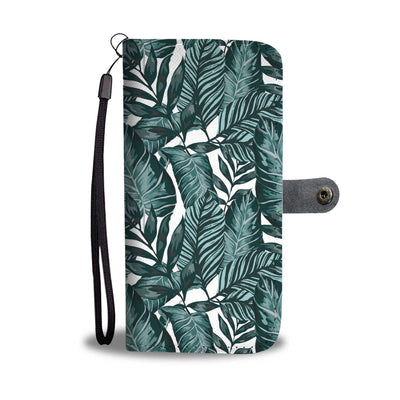 Tropical Palm Leaves Pattern Wallet Phone Case