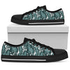 Tropical Palm Leaves Pattern Women Low Top Canvas Shoes
