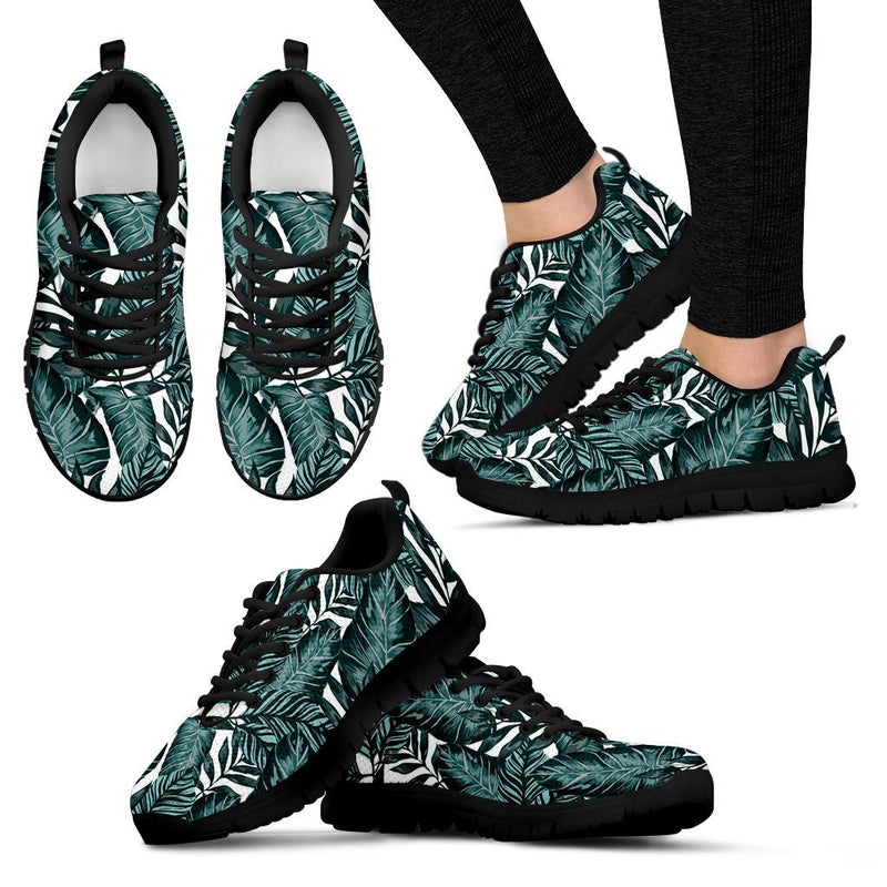 Tropical Palm Leaves Pattern Women Sneakers