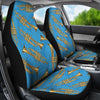 Trumpet Golden Pattern Themed Print Universal Fit Car Seat Covers-JorJune