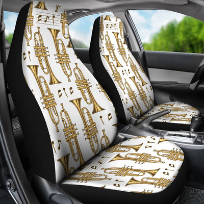 Trumpet With Music Note Print Universal Fit Car Seat Covers-JorJune