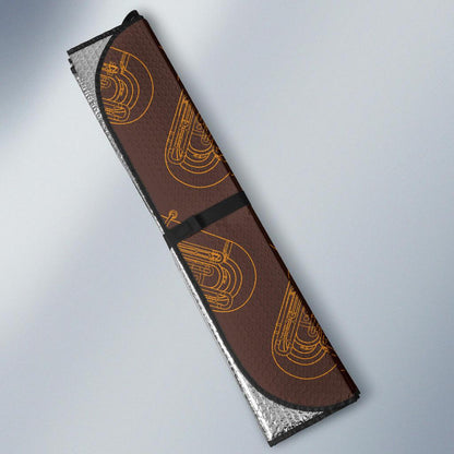 Tuba Pattern Print Design 02 Car Sun Shades-JORJUNE.COM