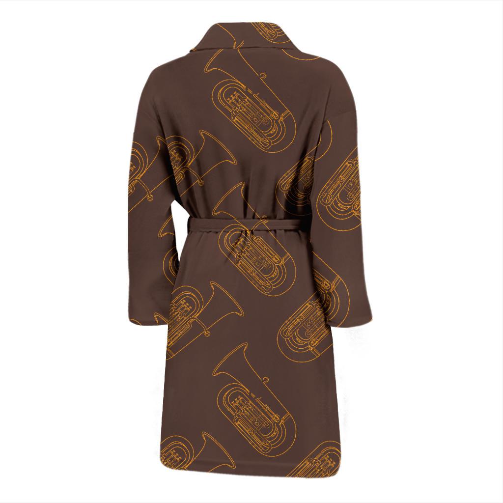 Tuba Pattern Print Design 02 Men Bathrobe-JORJUNE.COM
