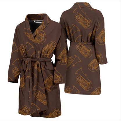 Tuba Pattern Print Design 02 Men Bathrobe-JORJUNE.COM