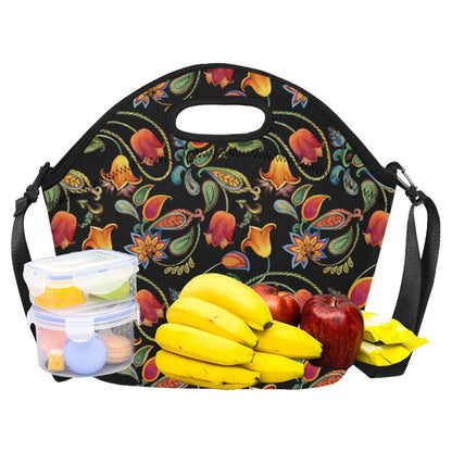 Tulip Boho Pattern Print Design TP09 Neoprene Lunch Bag-JorJune