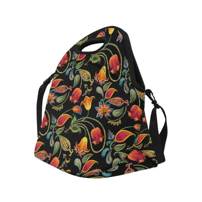 Tulip Boho Pattern Print Design TP09 Neoprene Lunch Bag-JorJune