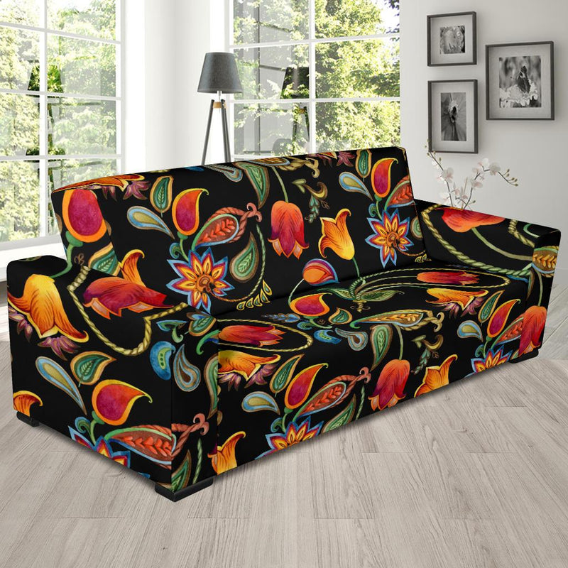 Tulip Boho Pattern Print Design TP09 Sofa Slipcover-JORJUNE.COM