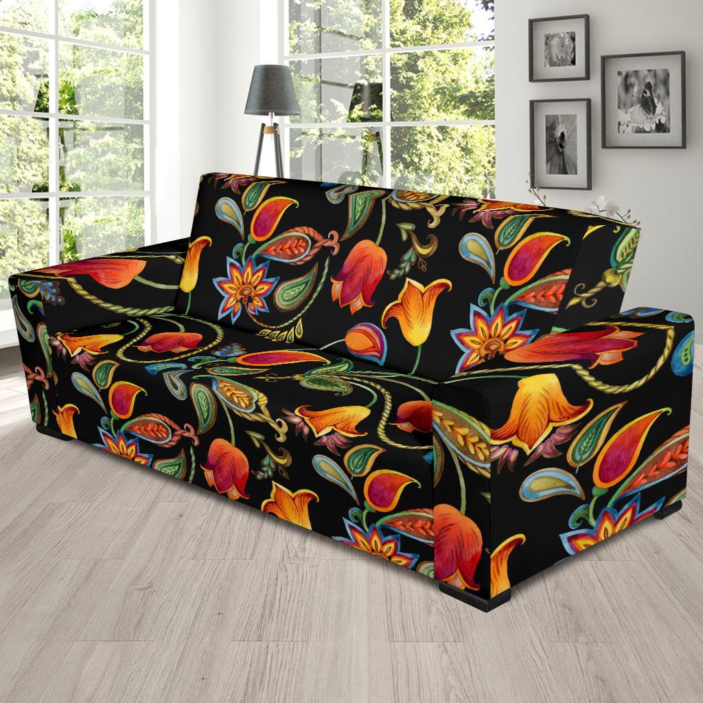 Tulip Boho Pattern Print Design TP09 Sofa Slipcover-JORJUNE.COM