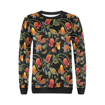 Tulip Boho Pattern Print Design TP09 Women Long Sleeve Sweatshirt-JorJune