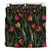 Tulip Embroidered Pattern Print Design TP01 Duvet Cover Bedding Set-JORJUNE.COM