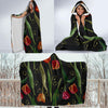 Tulip Embroidered Pattern Print Design TP01 Hooded Blanket-JORJUNE.COM