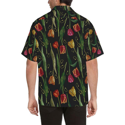 Tulip Embroidered Pattern Print Design TP01 Men Hawaiian Shirt-JorJune