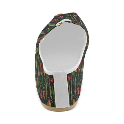 Tulip Embroidered Pattern Print Design TP01 Women Casual Shoes-JorJune.com