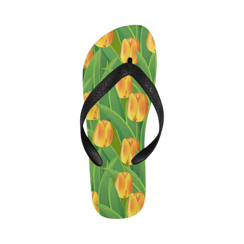 Tulip Orange Pattern Print Design TP07 Flip Flops-JorJune