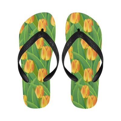 Tulip Orange Pattern Print Design TP07 Flip Flops-JorJune